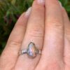 Opal Ring ~ Small Free Form Opal Ring ~ 925 Sterling Silver Opal Ring ~ October Birthday ~ xmasgift for Her ~ Stacking Ring